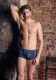 Short homme Stripper microfibre bleu