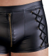Herren Shorts m. Zierschnürungen & Reissverschluss Mattglanz