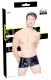 Herren Vinyl Shorts m. Steppungen Biker-Style