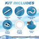Intimate Shower Clean Stream Water Bottle Cleansing-Kit blue