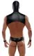 Hoodie-Top Thong Wrist Cuffs & Leash Mattlook Fetish-Set elastic with Zippers & Chain-Leash from SVENJOYMENT cheap