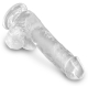 King Cock Dildo w. Balls 6-Inch transparent