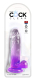 Godemiché King Cock m. Testicules 7-Inch transparent-violet