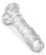 King Cock Dildo m. Hoden 8-Inch transparent