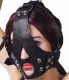 Kopf-Harness Leder m. abnehmbarem Knebel Bishop