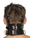 Head Restraint Leather Muzzle w. Blindfold & Gag Premium
