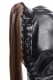 Kopfhaube geschnürt Ponytail Bondage Hood Kunstleder braun