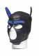 Kopfhaube Hund Neopren Puppy Hood schwarz-blau