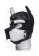 SM-Hood Dog-Head Spike Neoprene Puppy Hood black-white