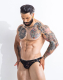 L4CE by C4M Hybrid Jockstrap black elastic Butt-covering Jock transparent Lace & black Straps by CUT4MEN buy cheap