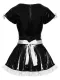 Lack Minikleid Kostüm m. Spitze Servierkleid