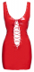 Lack Minikleid m. Schnürungen rot