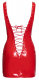 Lack Minikleid m. Schnürungen rot