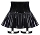 Lack Minirock ausgestellt m. Schenkelriemen durchgehender Reissverschluss hinten von BLACK LEVEL kaufen