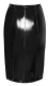 Vinyl Skirt knee-length w. Zipper black tight Cut with 2-Way Front-Zipper by BLACK LEVEL Fetish Fashion buy cheap