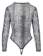 body manches longues ouvert imitation peau de serpent filet fin transparence élastique imprimé complexe de COTTELLI acheter