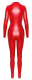 Langarm-Overall m. 3-Wege Reissverschluss Wetlook rot hochelastisch F353 von NOIR HANDMADE günstig kaufen