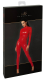 Langarm-Overall m. 3-Wege Reissverschluss Wetlook rot elastisch m. Stehkragen matt glänzend F353 von NOIR kaufen