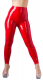 Rubber Leggings waist-high red