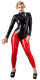 Rubber Leggings waist-high red