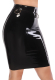 Latex Skirt w. O-Rings & Zipper knee-length w, glued Waistband & Metal-Rings Zipper @Back Midi-Skirt by LATE-X buy
