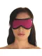 Leder Augenmaske Soft Velour pink