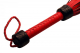Fouet Flogger en cuir Heavy Duty noir-rouge