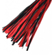 Leder Flogger geflochten 50cm schwarz-rot