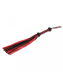 Leder Flogger geflochten 50cm schwarz-rot