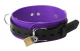 Leather Collar Deluxe purple-black lockable