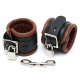 Leder Handgelenk Fesseln gepolstert abschliessbar schwarz-braun