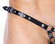 Leder Herren G-String Stahlringe