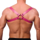 Leder Rückenharness m. Schulterriemen pink L-XL mit Schnallen schwarze Metallhardware von THE RED günstig kaufen