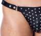 Leder String m. Druckknöpfen & Nieten Stripper