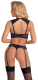 Longline-Hebe-BH & Strapsstring ouvert m. Perlenketten