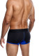 Male Basics Neon Shorts blue elastic & breathable w. wide Waistband black-neonblue Bag & Leg Cuffs by MALE BASICS buy