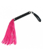 Mini Floggerpeitsche Leder 35cm pink
