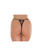 Mini G-String noir string minimaliste pour femme avec fines bandes sur les hanches & décorations délicates de RIMBA acheter