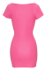 Mini Dress short Sleeves w. large Neckline figure-hugging trendy Color slightly shiny Vinyl-like Material by COTTELLI buy