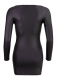Minikleid langarm m. Balconnet-Ausschnitt & Reissverschluss
