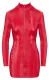 Minikleid langarm m. Reissverschluss Schlangenhaut-Look rot mit kleinem Stehkragen elastisch von COTTELLI kaufen