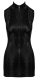 Mini Dress w. Zipper Snakeskin-Look black sleeveless with Stand-up Collar skin-tight by COTTELLI PARTY buy cheap