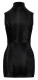 Mini Dress w. Zipper Snakeskin-Look black sleeveless with Stand-up Collar coninuous Front Zip skin-tight by COTTELLI buy
