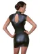 Minikleid m. Stehkragen Mattlook & Netz figurbetonend mit transparenten Einsätzen von COTTELLI PARTY günstig kaufen