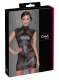 Minikleid m. Stehkragen Mattlook & Netz figurbetonend mit Transparenz vorne von COTTELLI PARTY günstig kaufen