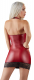 Minikleid m. Nackenträger Mattlook & Spitze rot