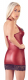 Minikleid m. Nackenträger Mattlook & Spitze rot