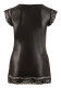 Minikleid Wetlook m. Spitzeneinsätzen grosse Grössen