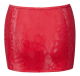 Mini Skirt Snakeskin Look red extra short lightweight & elastic with Strech-Waistband Combination-Skirt by COTTELLI buy