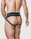 MM Jockstrap schwarz 7.5cm Bund hochelastischer po-freier Herrenslip mit 7.5cm breitem Bund günstig kaufen